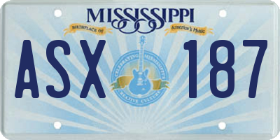 MS license plate ASX187