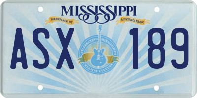 MS license plate ASX189