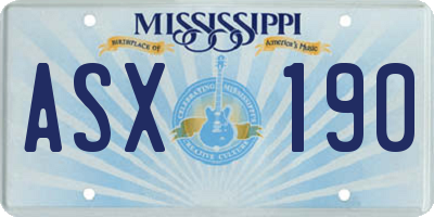 MS license plate ASX190