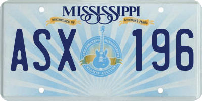 MS license plate ASX196