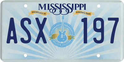 MS license plate ASX197