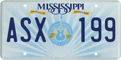 MS license plate ASX199