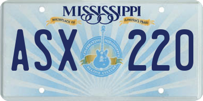 MS license plate ASX220