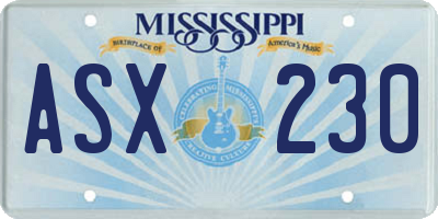 MS license plate ASX230