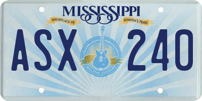 MS license plate ASX240