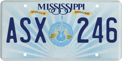 MS license plate ASX246