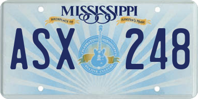 MS license plate ASX248