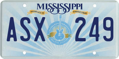 MS license plate ASX249