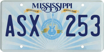 MS license plate ASX253