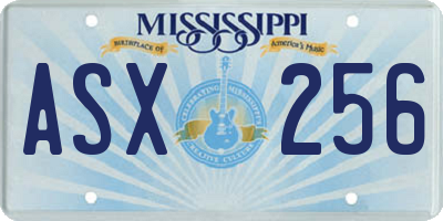 MS license plate ASX256