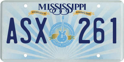 MS license plate ASX261