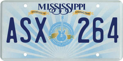 MS license plate ASX264