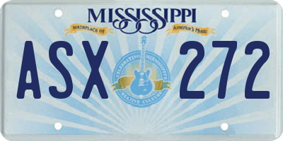 MS license plate ASX272