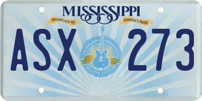MS license plate ASX273