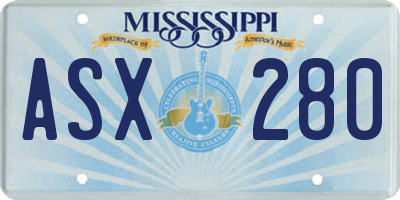 MS license plate ASX280