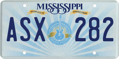 MS license plate ASX282