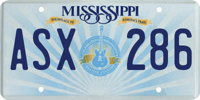 MS license plate ASX286