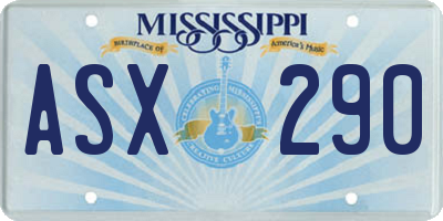 MS license plate ASX290