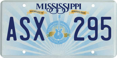MS license plate ASX295