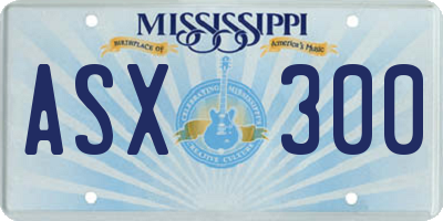 MS license plate ASX300