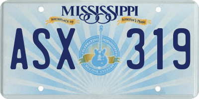 MS license plate ASX319