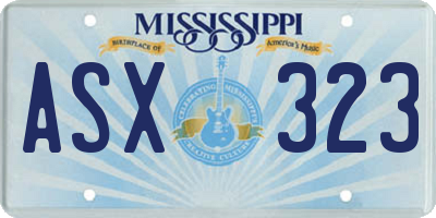 MS license plate ASX323