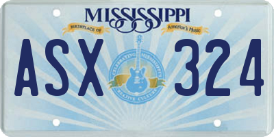 MS license plate ASX324
