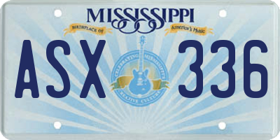 MS license plate ASX336