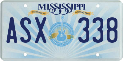 MS license plate ASX338