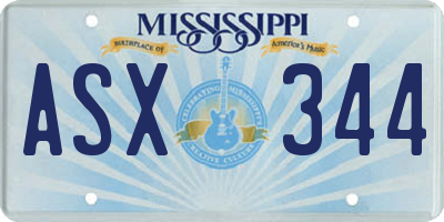 MS license plate ASX344