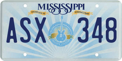 MS license plate ASX348