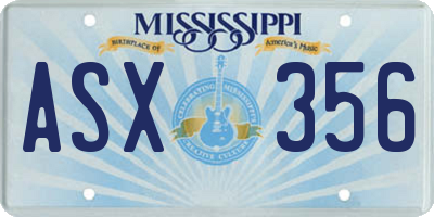 MS license plate ASX356