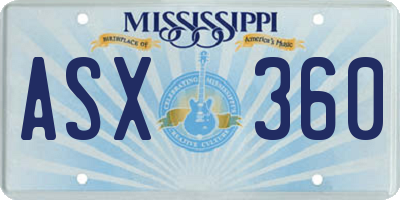 MS license plate ASX360