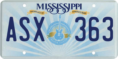 MS license plate ASX363