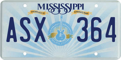 MS license plate ASX364