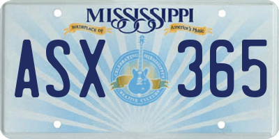 MS license plate ASX365