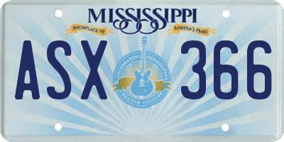 MS license plate ASX366
