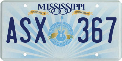 MS license plate ASX367