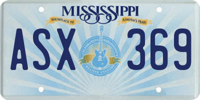 MS license plate ASX369