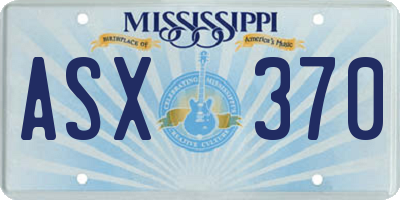 MS license plate ASX370