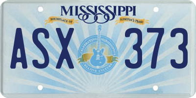 MS license plate ASX373