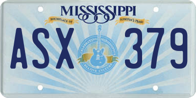MS license plate ASX379