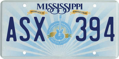 MS license plate ASX394