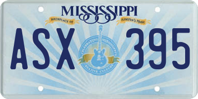 MS license plate ASX395