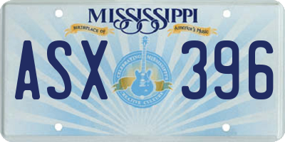 MS license plate ASX396