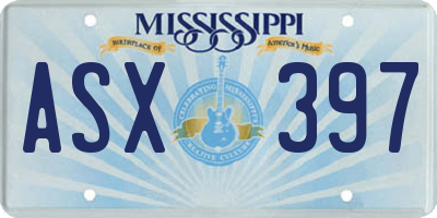 MS license plate ASX397