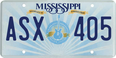 MS license plate ASX405