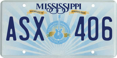 MS license plate ASX406