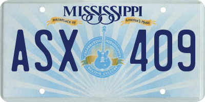 MS license plate ASX409