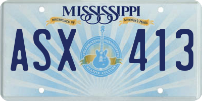 MS license plate ASX413